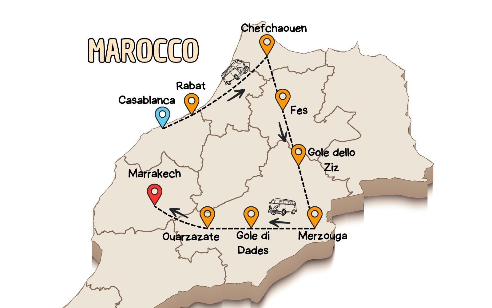 Mappa itinerario